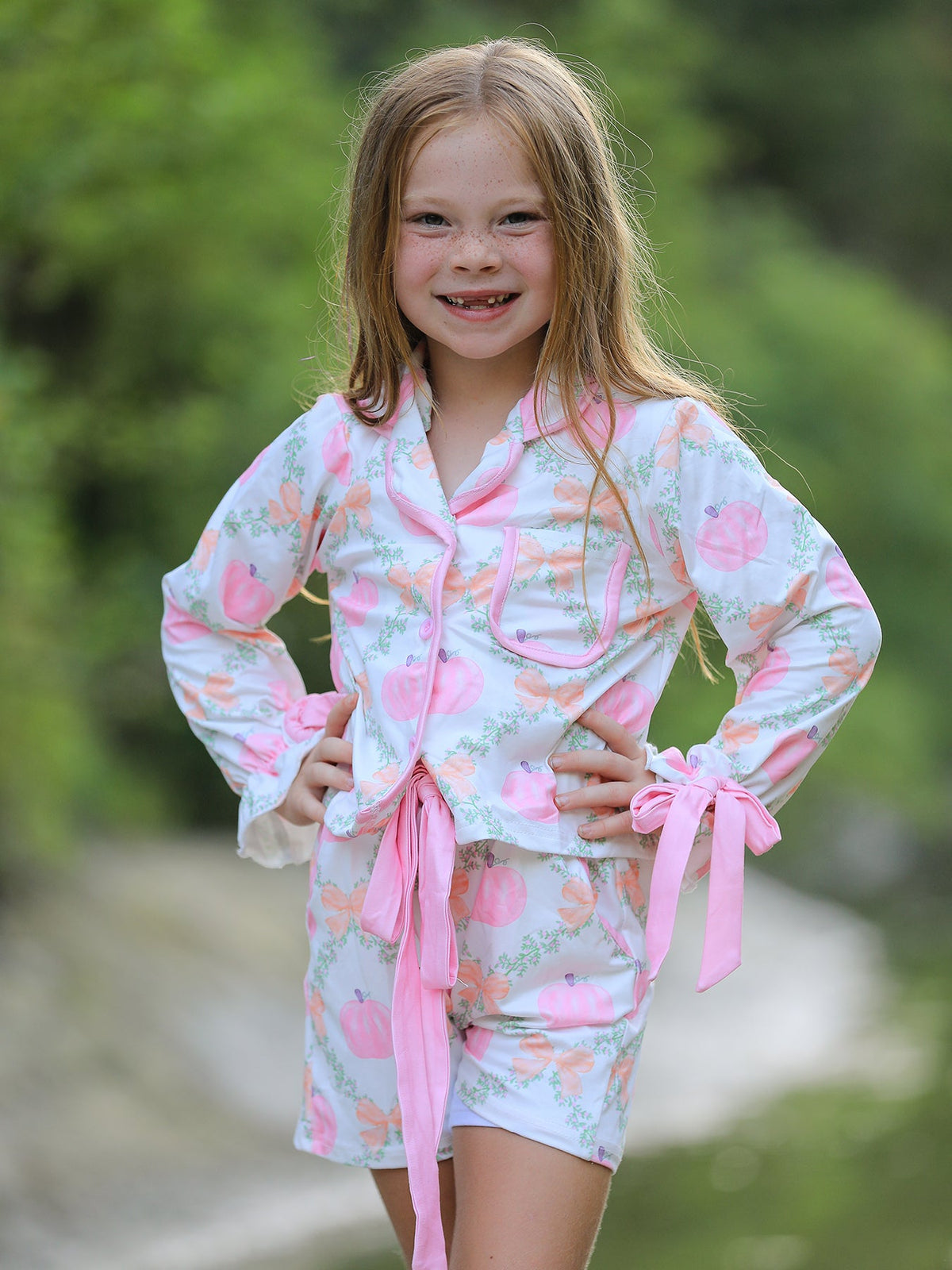 Rylee Faith Designs - Mommy and Me Fall Thanksgiving Pumpkin Pajama - alternate view 7
