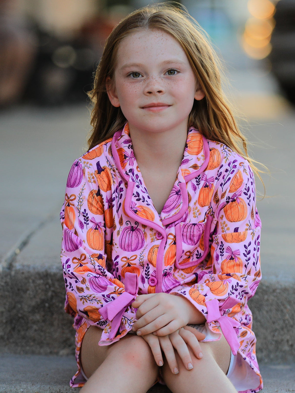Rylee Faith Designs - Mommy & me Halloween Pumpkin Pajama Set - alternate view 5