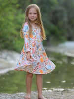 Rylee Faith Designs - Fall Thanksgiving Pumpkin Leaf Print Dress - alternate view 2