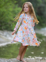 Rylee Faith Designs - Fall Thanksgiving Pumpkin Leaf Print Dress - alternate view 4