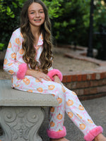 Rylee Faith Designs - Halloween Thanksgiving Pumpkin Bow Fur Pajama Set - alternate view 4
