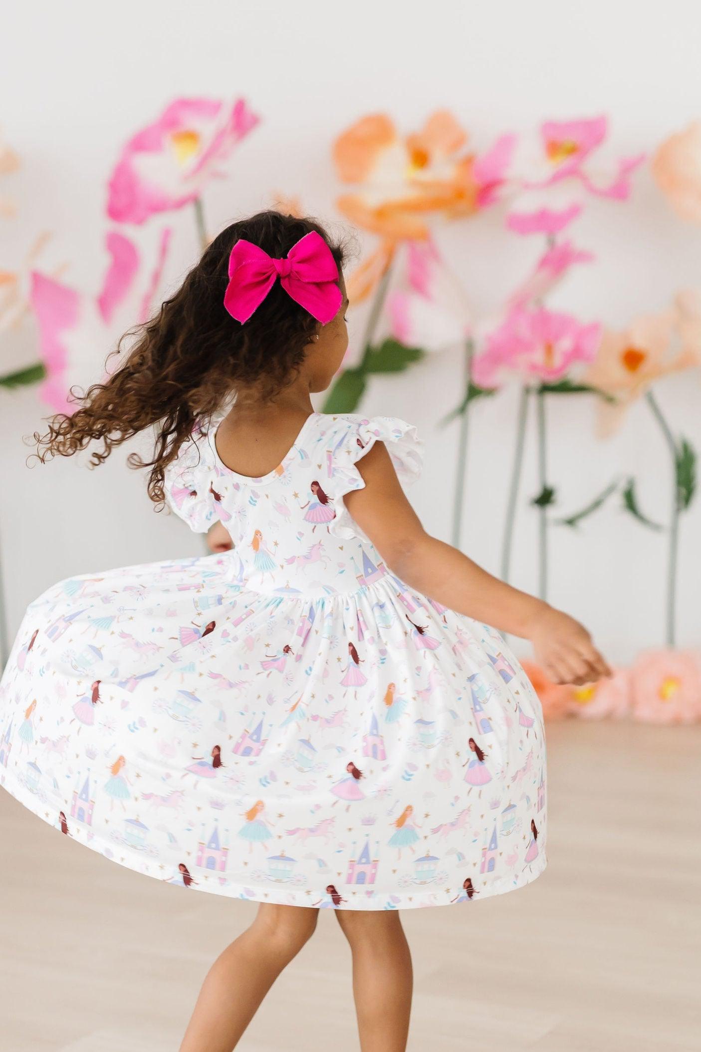 Fairy Princess Flutter Sleeve Twirl Dress - Image 5