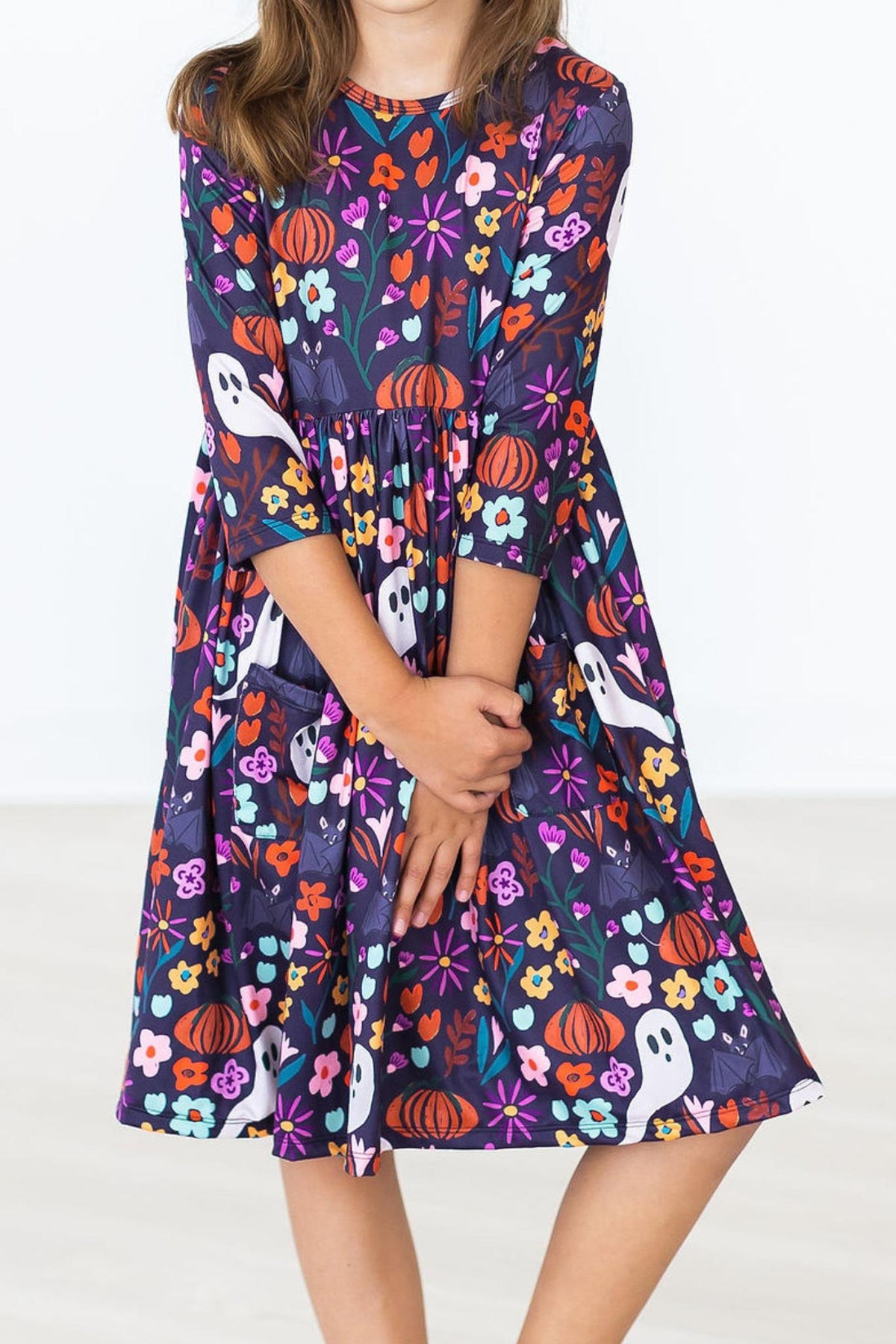 Fangtastic 3/4 Sleeve Pocket Twirl Dress - Image 4