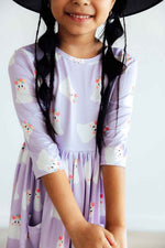 Feeling Fa-boo-lous 3/4 Sleeve Pocket Twirl Dress