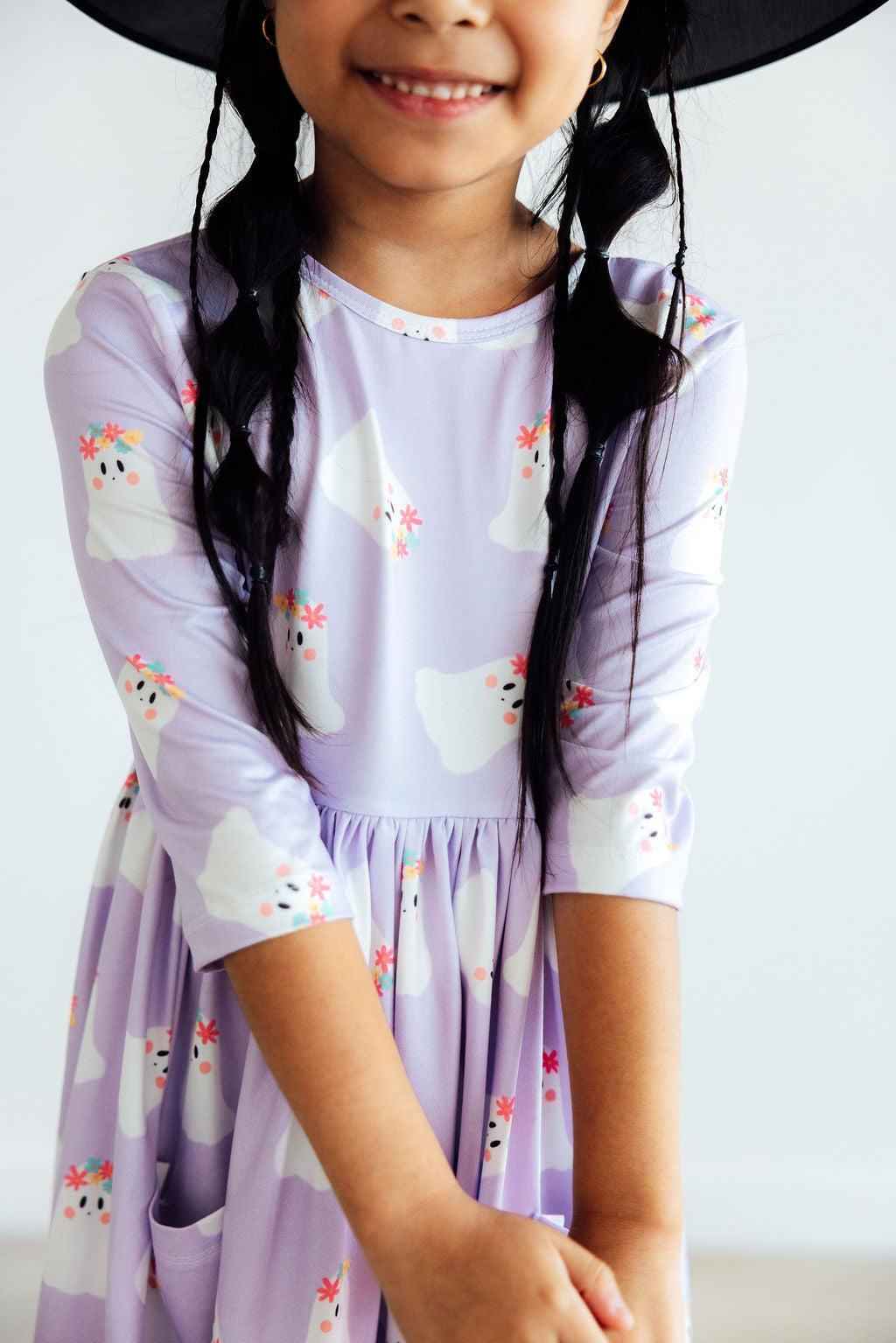 Feeling Fa-boo-lous 3/4 Sleeve Pocket Twirl Dress