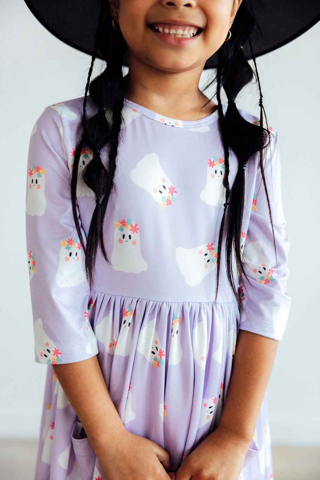 Feeling Fa-boo-lous 3/4 Sleeve Pocket Twirl Dress