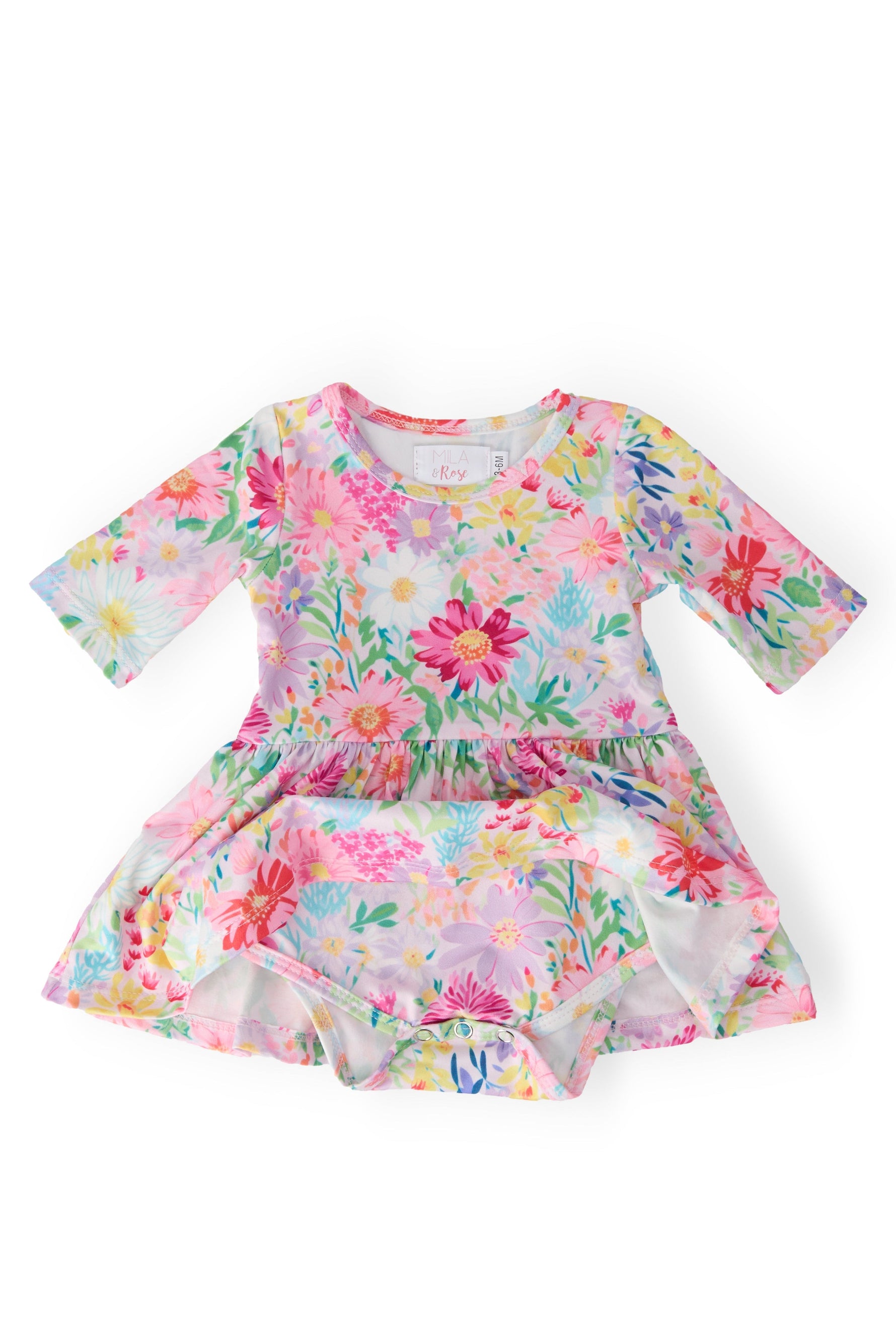Field of Flowers 3/4 Twirl Bodysuit - Image 2