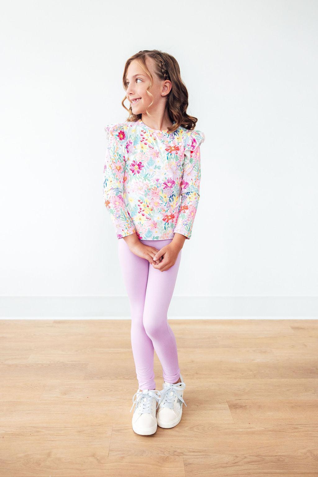 Field of Flowers L/S Ruffle Tee - Image 2
