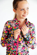 Flexible Floral Full-Zip Ruffle Active Jacket - Image 3