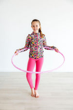 Flexible Floral Full-Zip Ruffle Active Jacket - Image 4