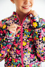 Flexible Floral Full-Zip Ruffle Active Jacket - Image 5
