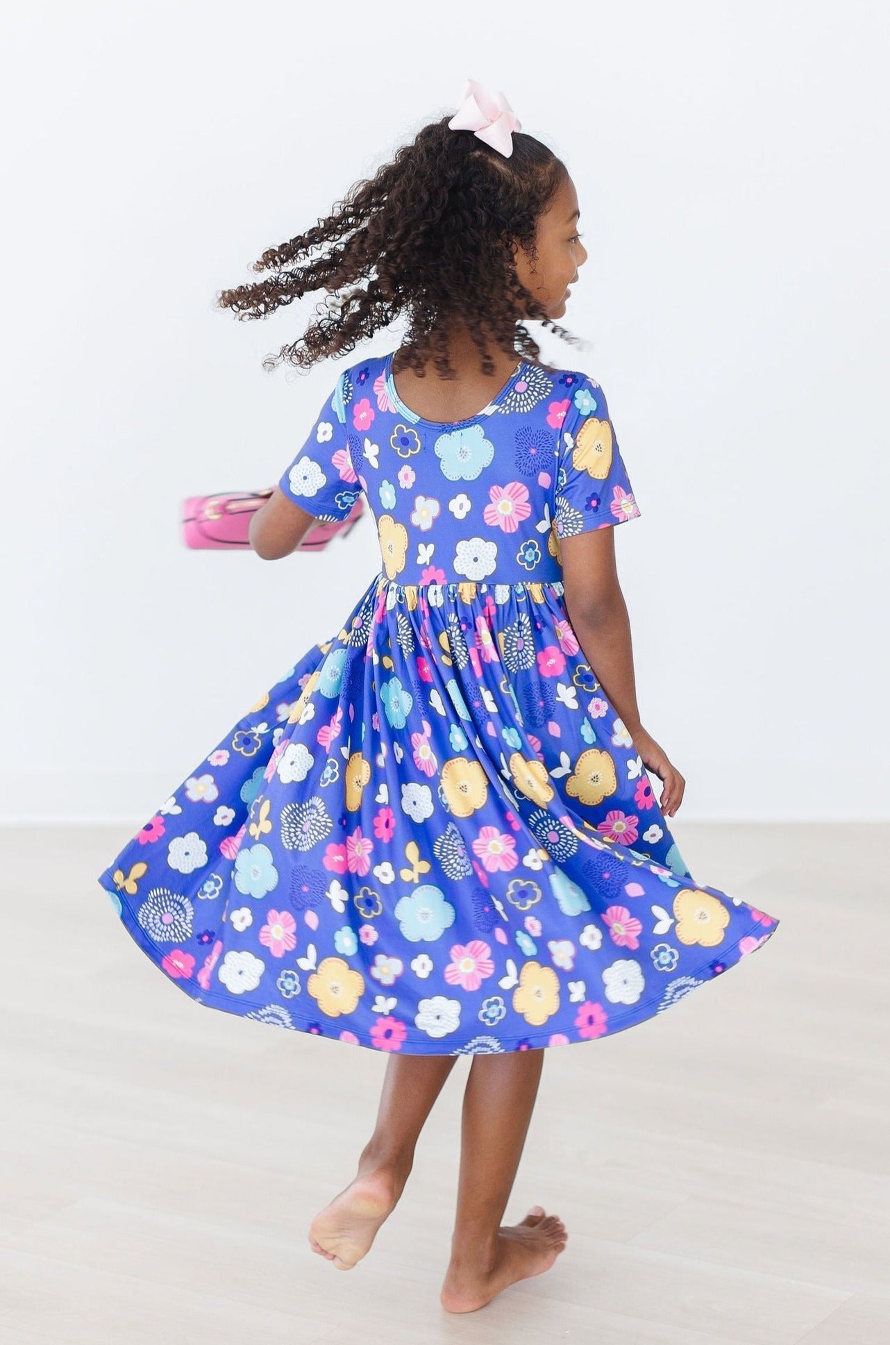 Floral Frenzy S/S Pocket Twirl Dress - Image 5
