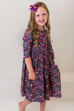 Flower Farm 3/4 Sleeve Pocket Twirl Dress - Image 5