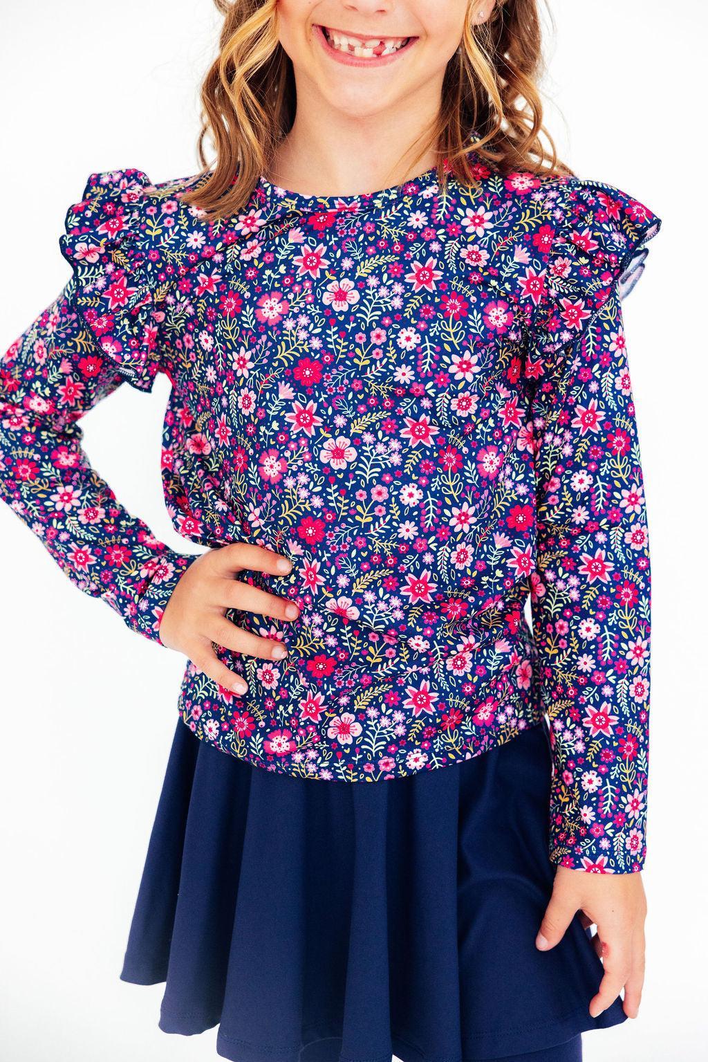 Flower Farm L/S Ruffle Tee - Image 2