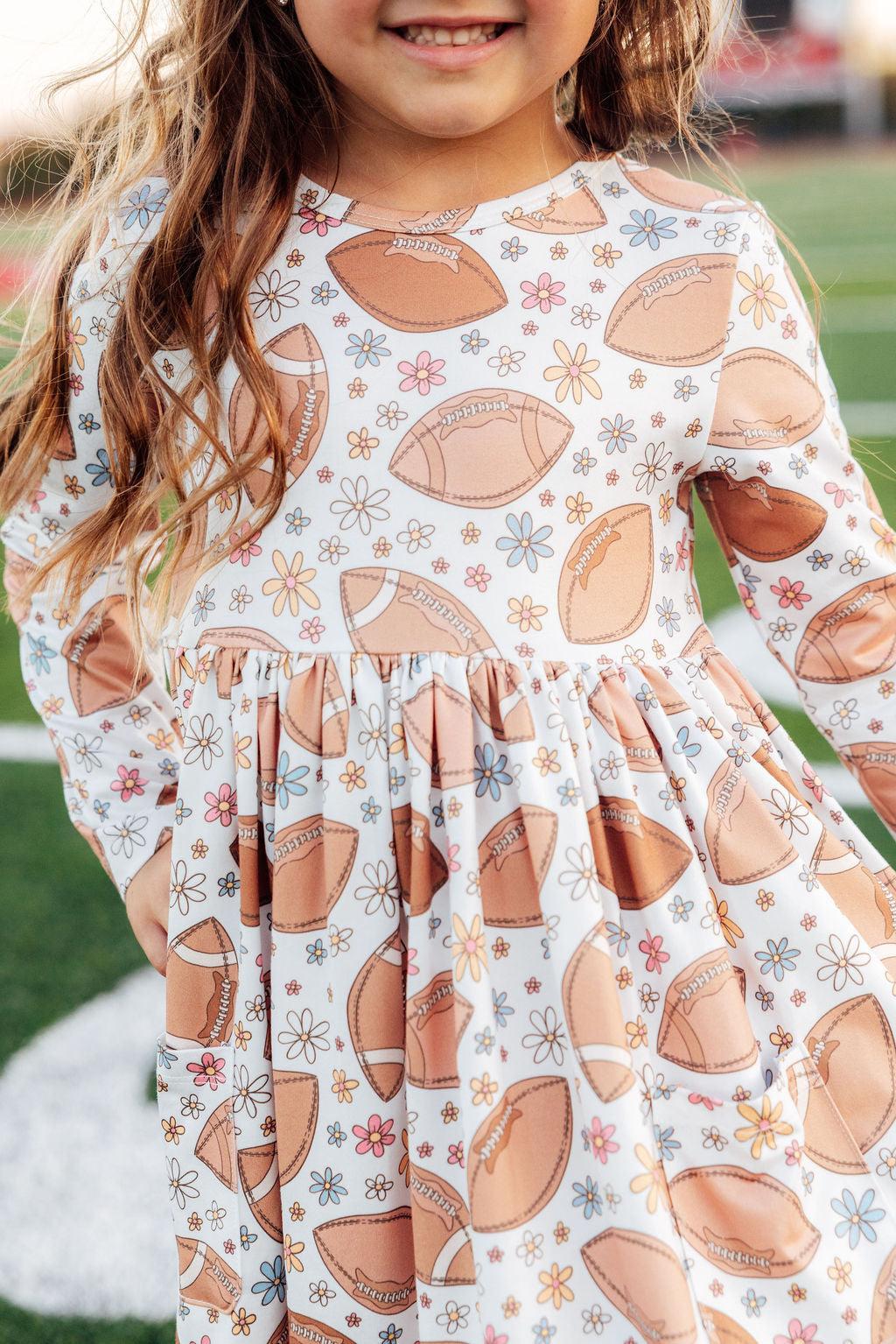 Football Friday L/S Pocket Twirl Dress - Image 2