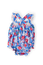 Freedom Flowers Ruffle Cross Back Romper - Image 2
