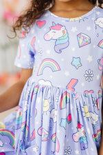 Galactic Unicorns S/S Pocket Twirl Dress - Image 2
