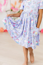 Galactic Unicorns S/S Pocket Twirl Dress - Image 3