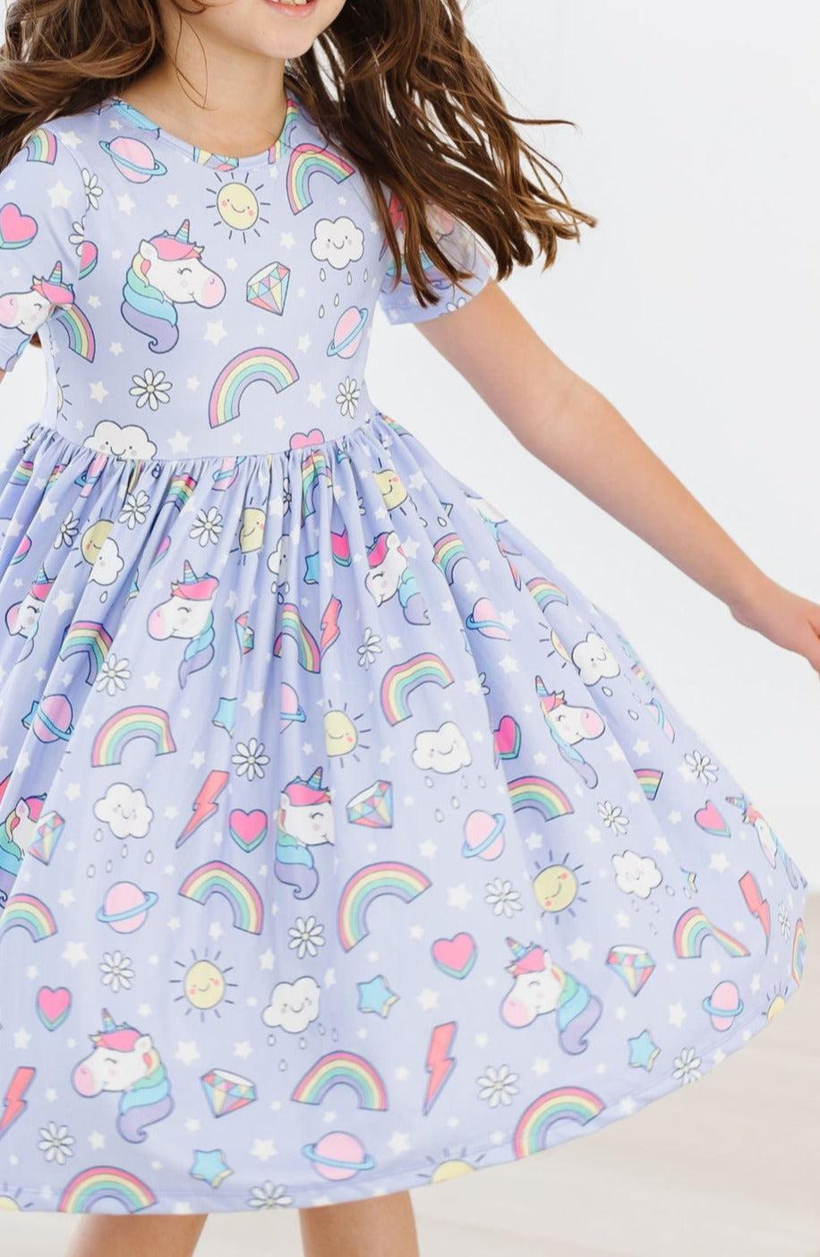 Galactic Unicorns S/S Pocket Twirl Dress - Image 4