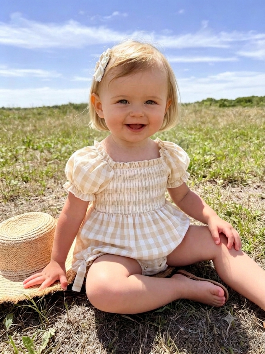 Rylee Faith Designs - Mommy & Me Plaid Girl Romper