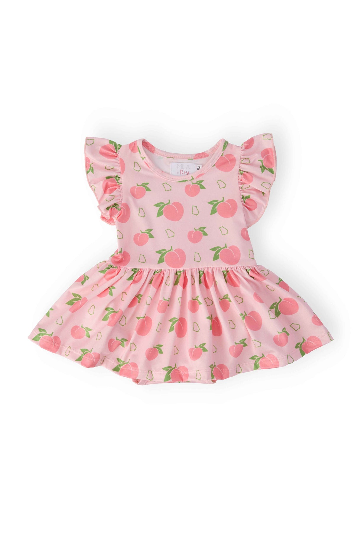 Georgia Peach S/S Flutter Twirl Bodysuit