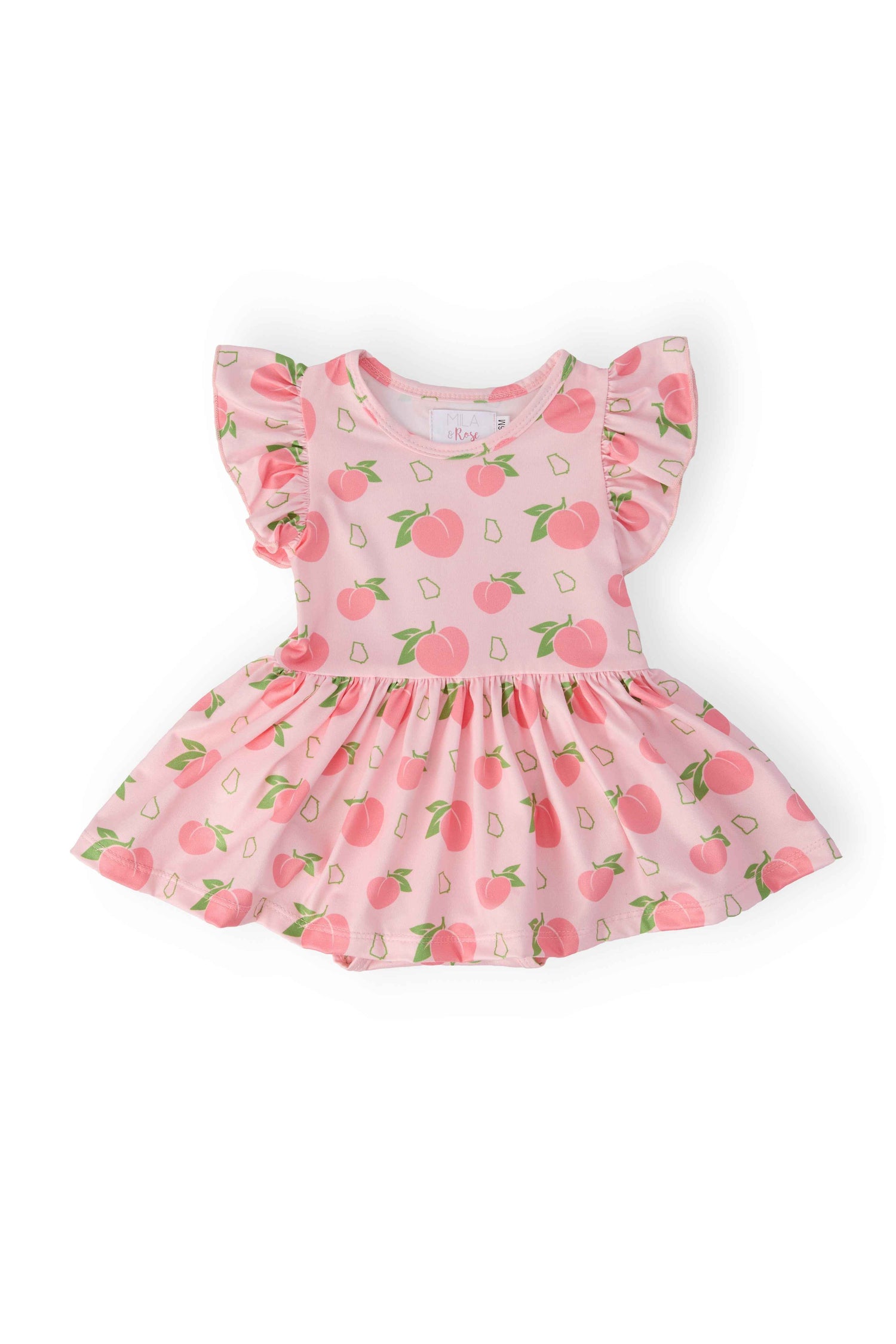 Georgia Peach S/S Flutter Twirl Bodysuit