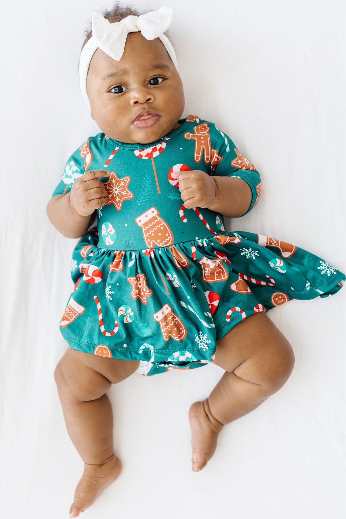 Gingerbread House 3/4 Sleeve Twirl Bodysuit - Image 2