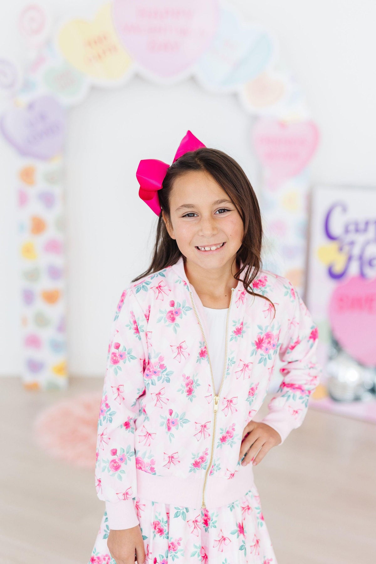 Gingham Bows Satin Jacket - Image 4