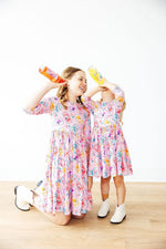 Girly Pop 3/4 Sleeve Pocket Twirl Dress - Image 7