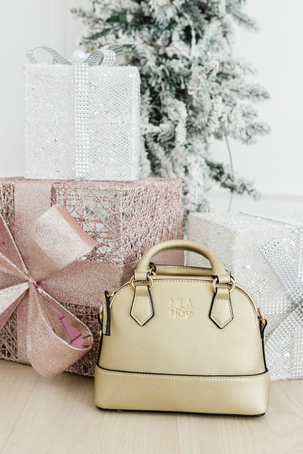 Gold Metallic Girl's Crossbody Purse - Image 4