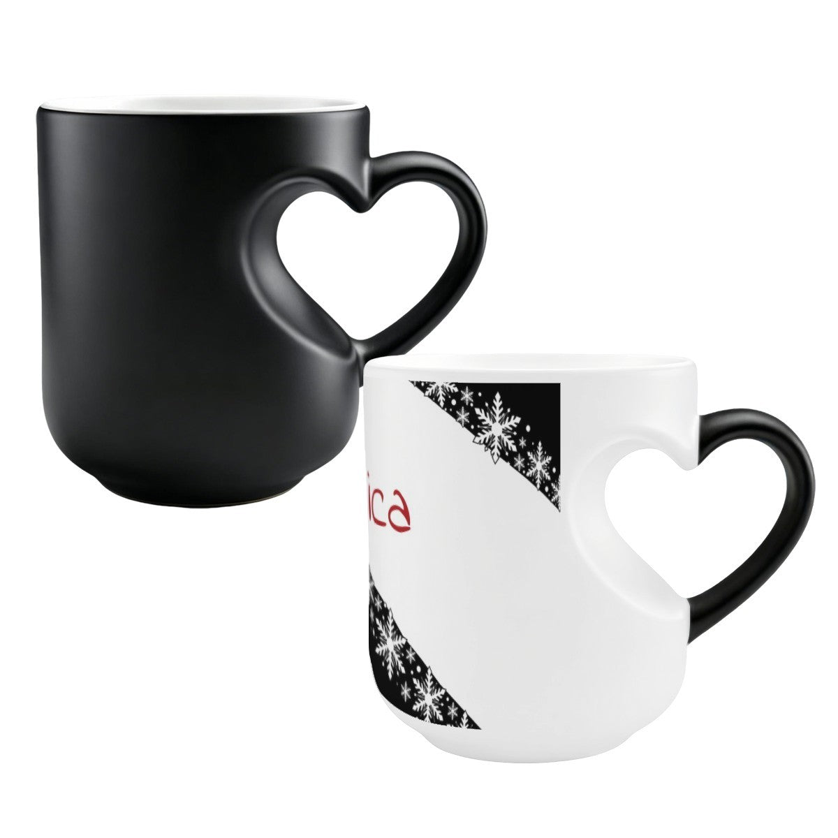 Personalized Heat-Reveal Snowflake Mug | Custom Name Winter Gift