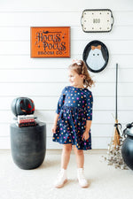 Halloween Stars 3/4 Sleeve Pocket Twirl Dress - Image 3