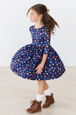 Halloween Stars 3/4 Sleeve Pocket Twirl Dress - Image 6