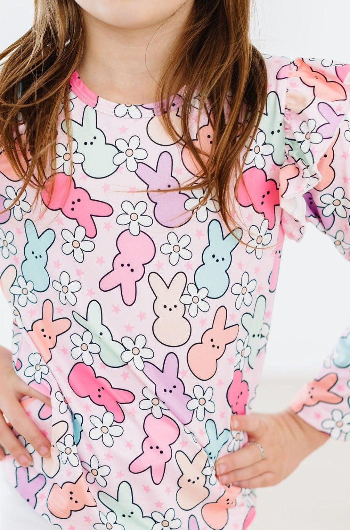 Hangin with My Peeps L/S Ruffle Tee - Image 7