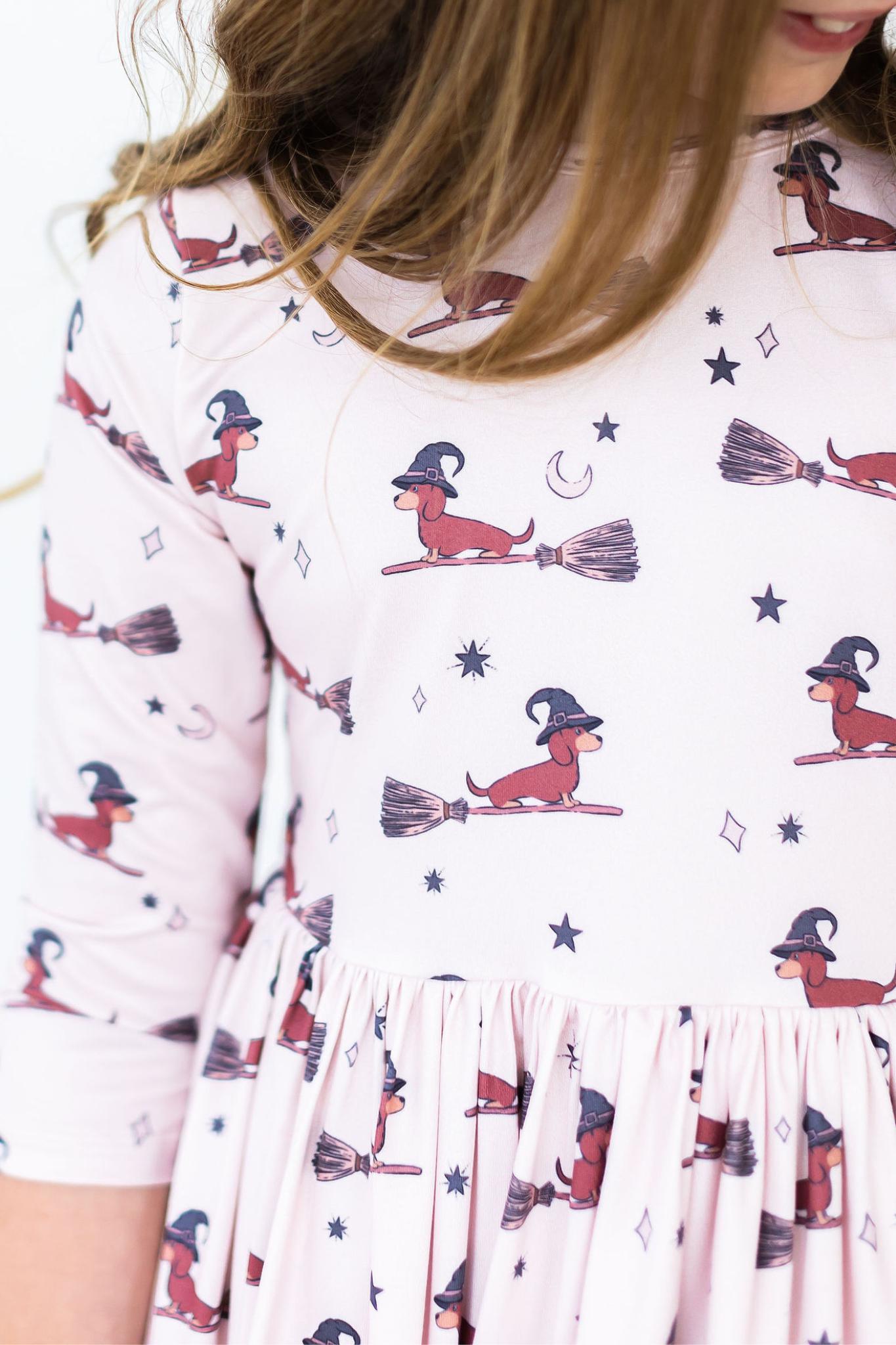 Happy Howl-oween 3/4 Sleeve Pocket Twirl Dress - Image 2