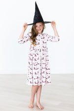 Happy Howl-oween 3/4 Sleeve Pocket Twirl Dress - Image 6