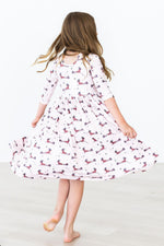 Happy Howl-oween 3/4 Sleeve Pocket Twirl Dress - Image 8
