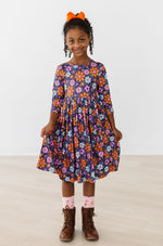 Haunted Garden 3/4 Sleeve Pocket Twirl Dress - Image 2