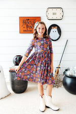 Haunted Garden 3/4 Sleeve Pocket Twirl Dress - Image 5