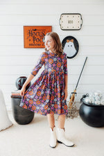 Haunted Garden 3/4 Sleeve Pocket Twirl Dress - Image 7