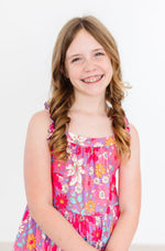 Hawaiian Floral Ruffle Cross Back Dress - Image 5