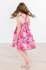 Hawaiian Floral Ruffle Cross Back Dress - Image 6