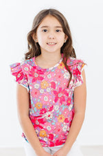 Hawaiian Floral S/S Ruffle Tee - Image 2