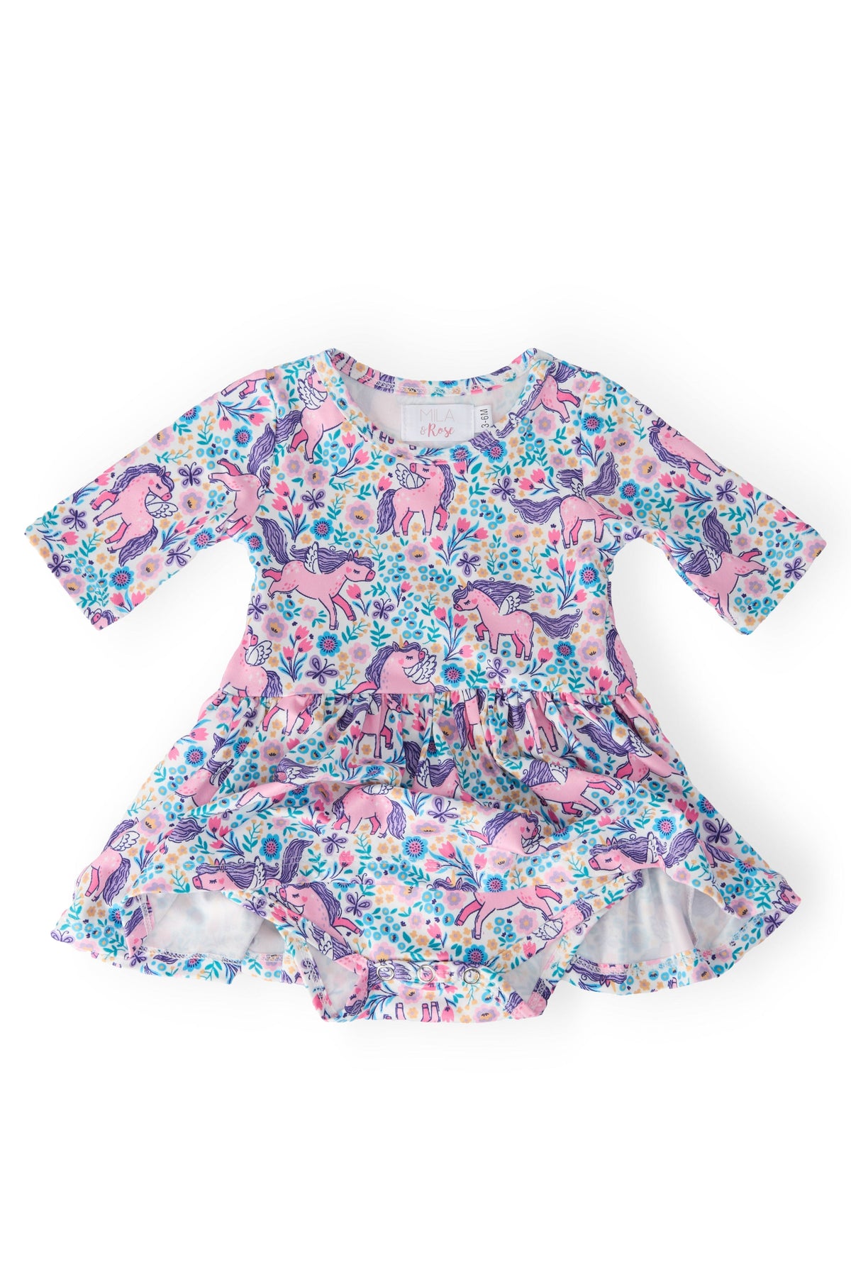 Head in the Clouds 3/4 Sleeve Twirl Bodysuit - Image 2
