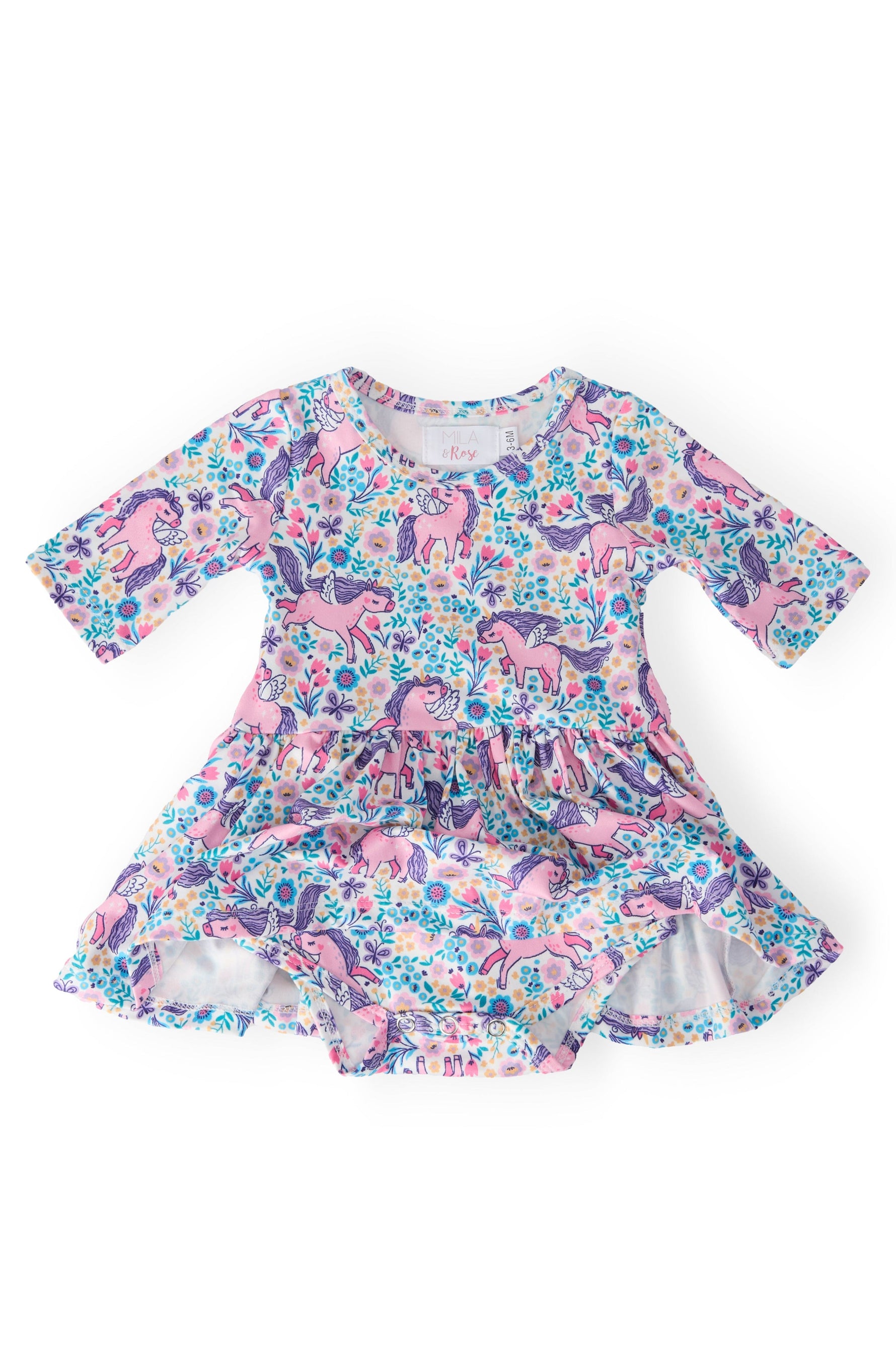 Head in the Clouds 3/4 Sleeve Twirl Bodysuit - Image 2