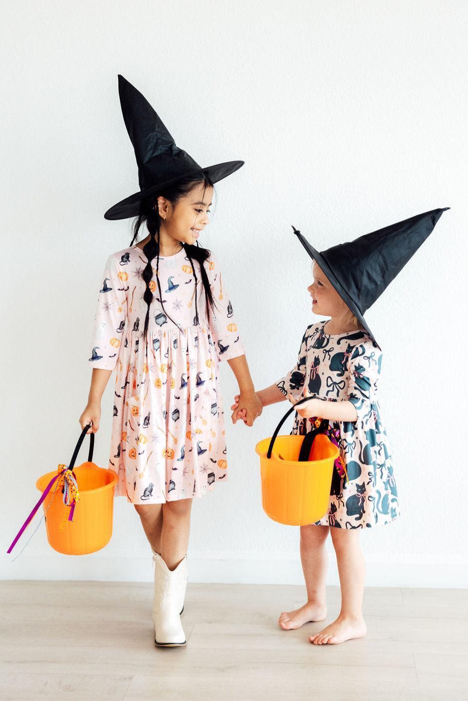Hey Boo 3/4 Sleeve Pocket Twirl Dress - Image 3