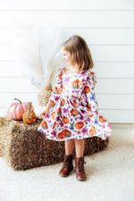Hey Pumpkin 3/4 Sleeve Ruffle Twirl Dress - Image 3
