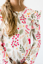 Holly Jolly Christmas L/S Ruffle Tee - Image 4