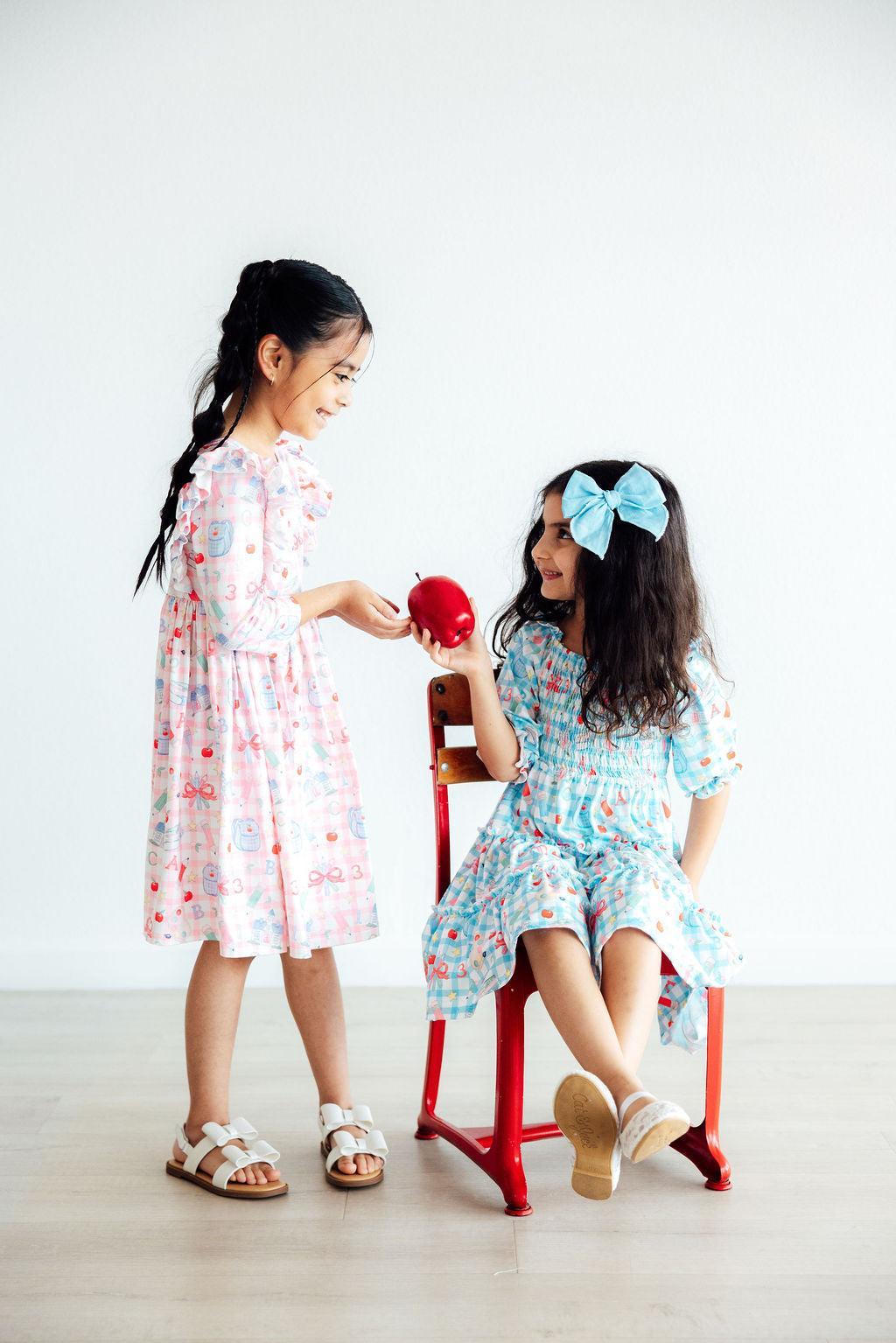 Honor Roll Smocked Ruffle Dress - Image 3