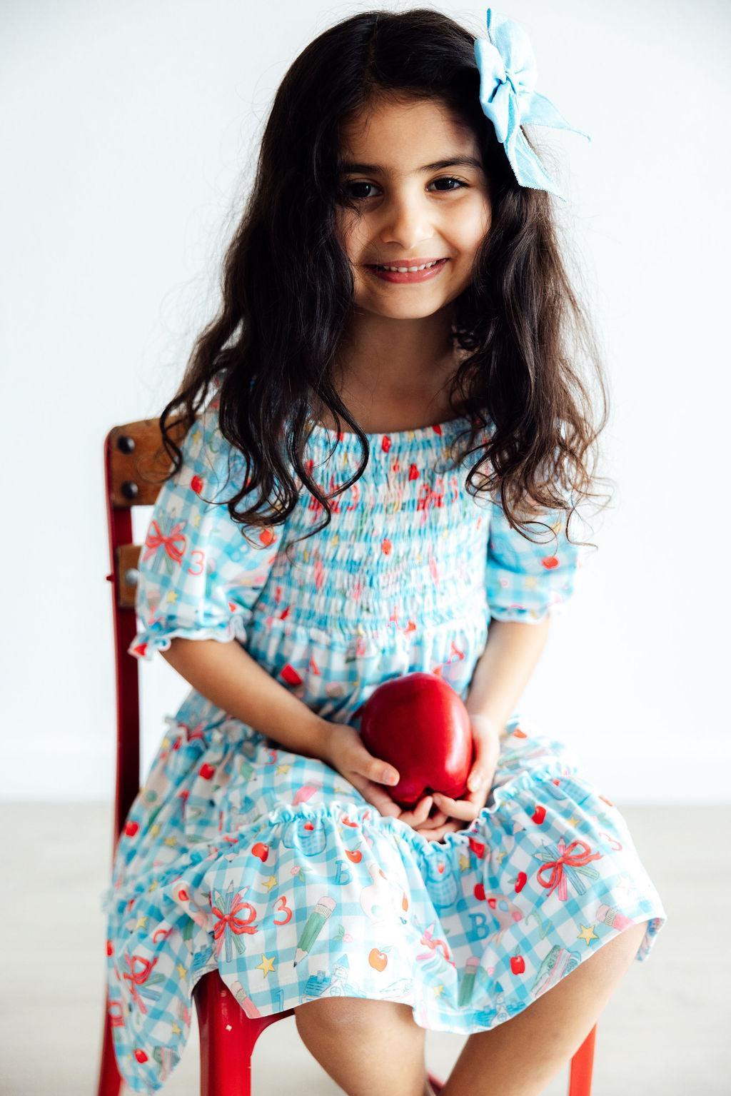 Honor Roll Smocked Ruffle Dress - Image 4